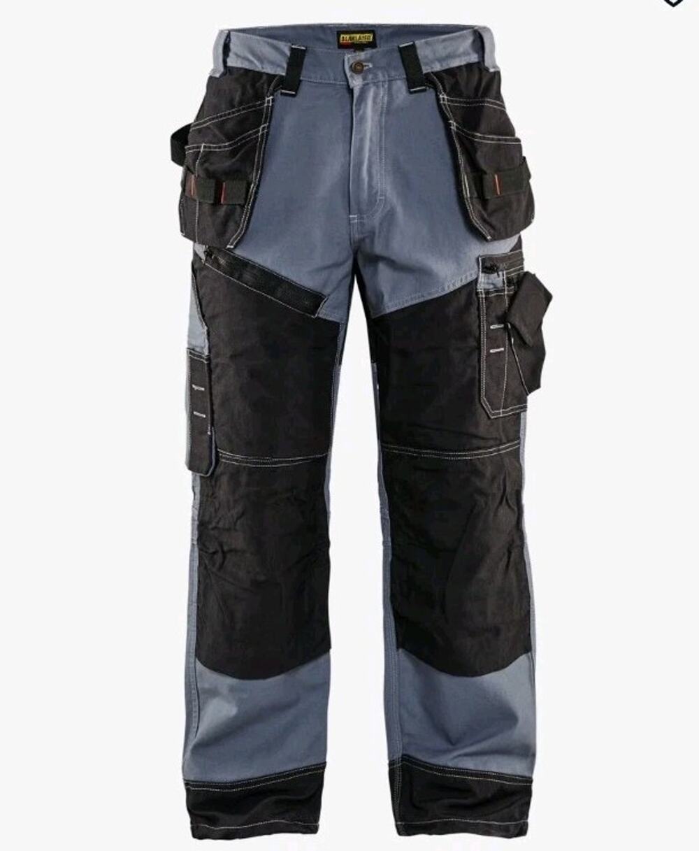 NWT Blaklader 1600 Work Pants Men's 30x28 Gray Black Pockets Utility Workwear